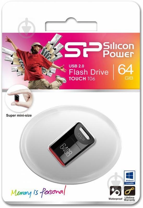 Флеш-пам'ять USB Silicon Power Touch T06 64 ГБ USB 2.0 black (SP064GBUF2T06V1K) - фото 4