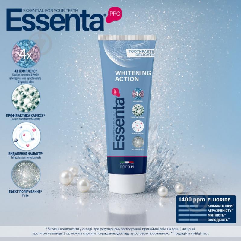 Зубная паста Essenta Pro Whitening Action 75 мл - фото 4