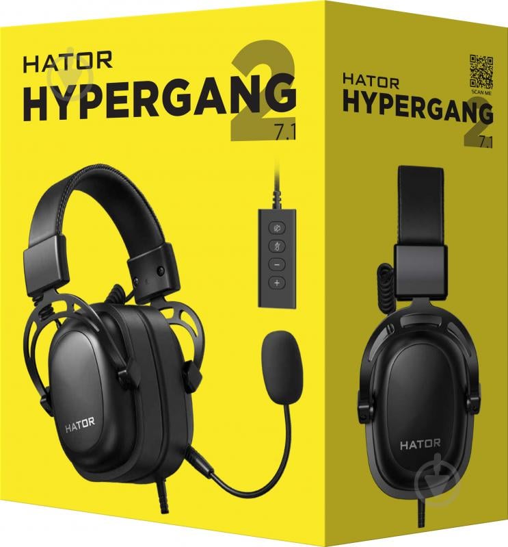 Гарнитура игровая Hator Hypergang 2 USB 7.1 black (HTA-940) - фото 8