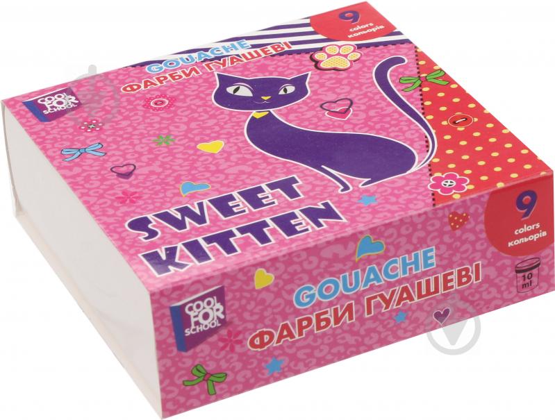 Фарби гуашеві Sweet Kitten 9 кольорів CF60145 Cool For School - фото 1