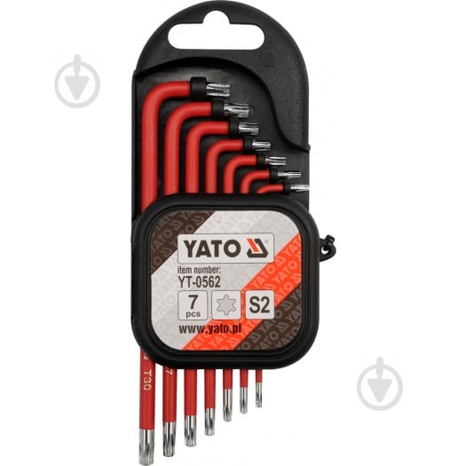 Набор ключей Torx YATO Т9-Т30 S2 7 шт. YT-0562 - фото 1