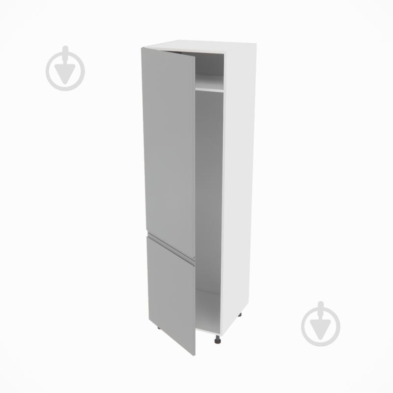 Шафа під холодильник Влада (П 60 Х (720)ліва) сірий оксамит/білий Світ Меблів - фото 2 Шафа під холодильник Влада (П 60 Х (720)ліва) сірий оксамит/білий Світ Меблів - фото 2