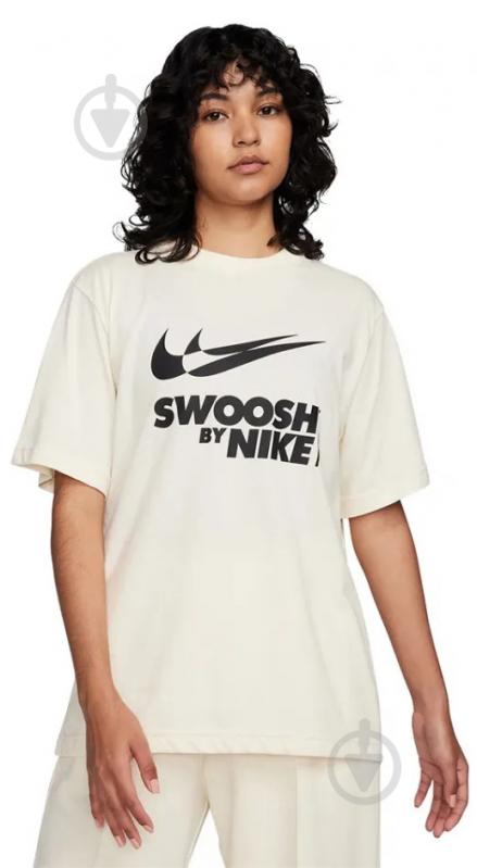 Футболка Nike W NSW TEE BF GLS FZ4634-113 р.S бежевый - фото 1