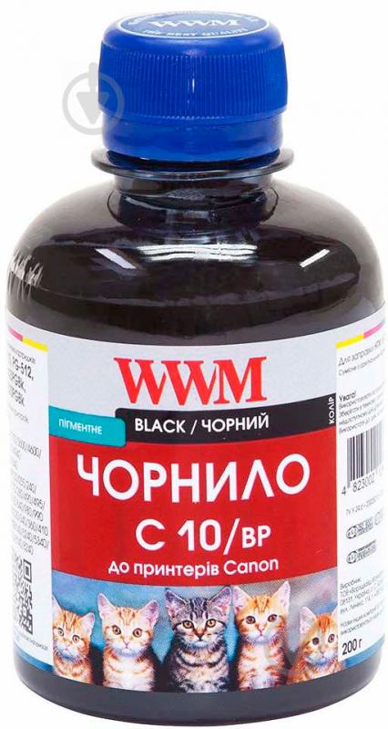 Чернила WWM CANON PG440/510/512/PGI520 BlackPigm 100мл (C10/BP-2) black - фото 1