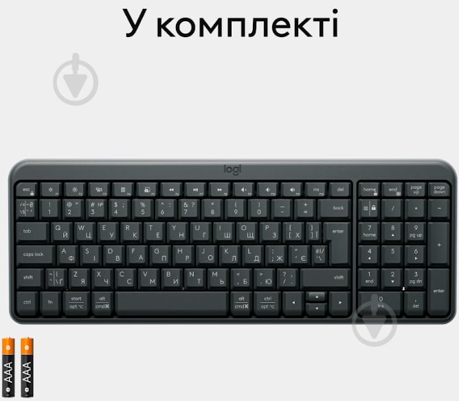 Клавиатура беспроводная Logitech K250 Wireless Keyboard (920-013822) graphite - фото 4