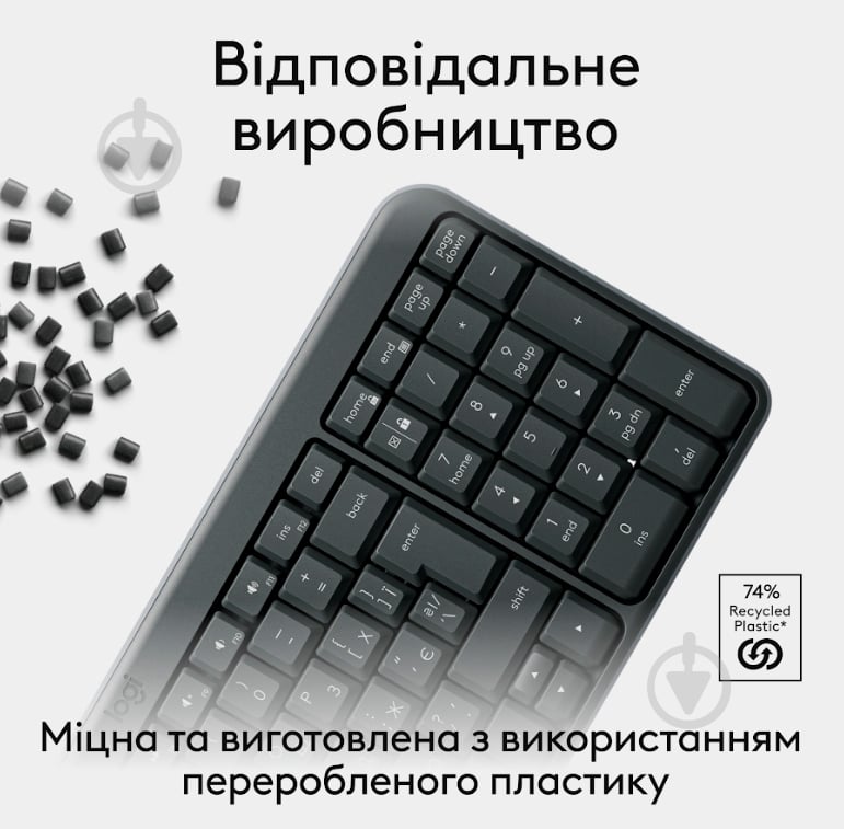 Клавиатура беспроводная Logitech K250 Wireless Keyboard (920-013822) graphite - фото 2