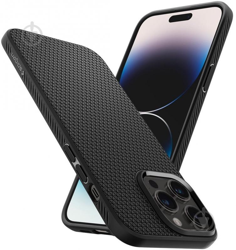 Чехол Spigen Liquid Air для Apple iPhone 14 Pro Max matte black (ACS04813) - фото 9