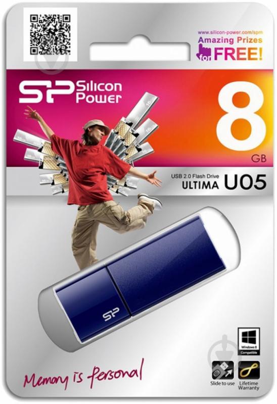 Флеш-пам'ять USB Silicon Power Ultima U05 8 ГБ USB 2.0 blue (SP008GBUF2U05V1D) - фото 3