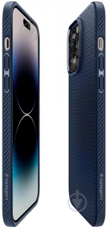 Чехол Spigen Liquid Air для Apple iPhone 14 Pro Max navy blue (ACS04814) - фото 9
