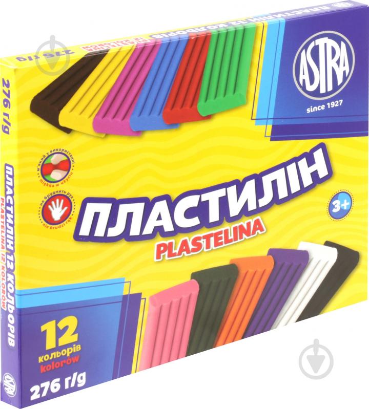 Пластилин 12 цветов 276 г Astra - фото 1