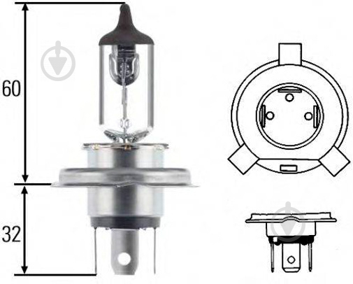 Автолампа галогенная Bosch GigaLight Plus 120% H4 55 Вт 1 шт.(1987301109) - фото 2