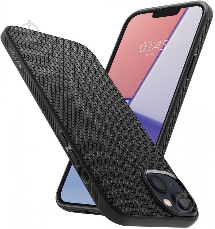 Чехол Spigen Liquid Air для Apple iPhone 14 Plus matte black (ACS04891) - фото 5 Чехол Spigen Liquid Air для Apple iPhone 14 Plus matte black (ACS04891) - фото 5