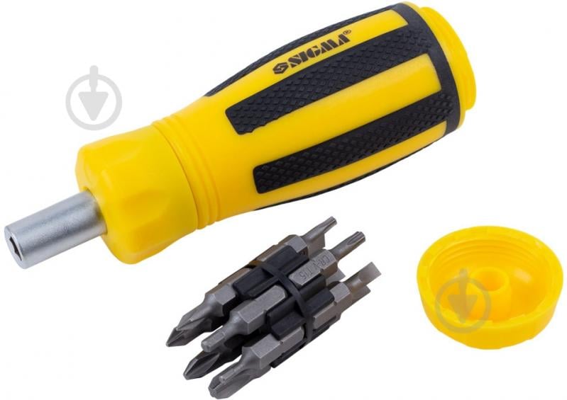 Викрутка Sigma з реверсом + біти 12 шт CrV 4001831 - фото 4