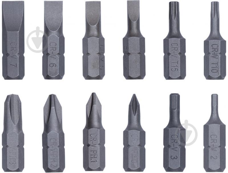 Викрутка Sigma з реверсом + біти 12 шт CrV 4001831 - фото 5