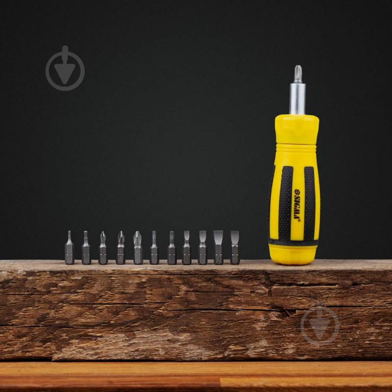 Викрутка Sigma з реверсом + біти 12 шт CrV 4001831 - фото 7