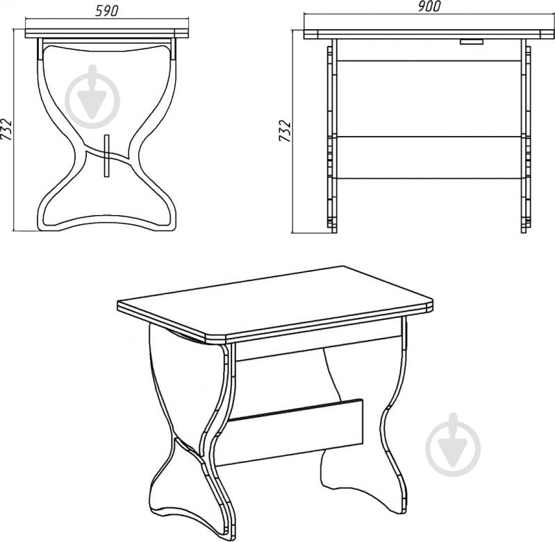 Стол обеденный Компанит КС-4 нимфея альба - фото 3