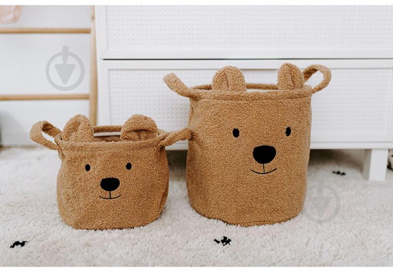 Корзина для іграшок Childhome Teddy коричневий 3 шт CCBTBSET - фото 2