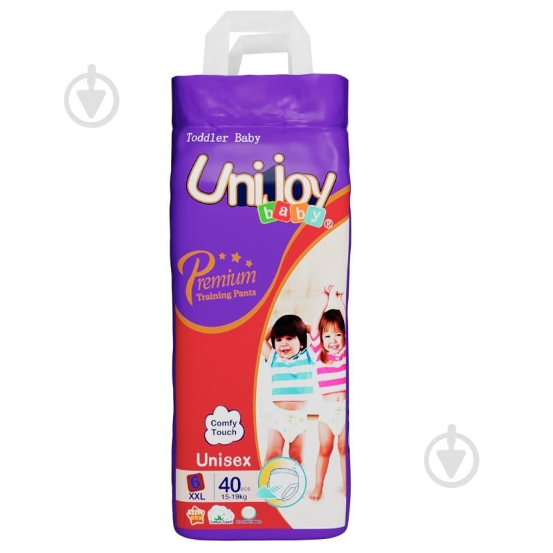 Подгузники-трусики UNIJOY Premium XXL 6 15-19 кг 40 шт. - фото 1 Подгузники-трусики UNIJOY Premium XXL 6 15-19 кг 40 шт. - фото 1