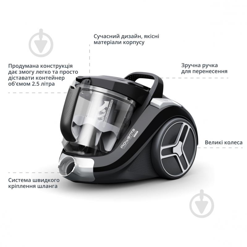 ВІТРИНА! Пилосос Rowenta Compact Power XXL Classic plus Kit RO4B25EA black - фото 4