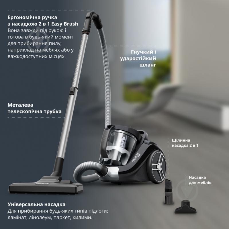 ВІТРИНА! Пилосос Rowenta Compact Power XXL Classic plus Kit RO4B25EA black - фото 7