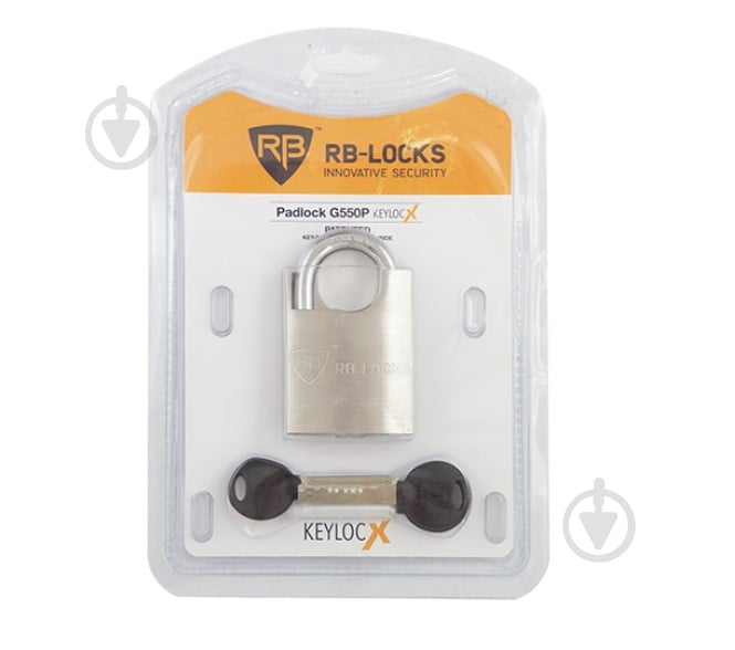 Замок навесной RB-LOCKS G550P KEYLOCX K04 3KEY полузакрытый (амбарный) - фото 6