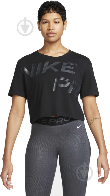 Топ Nike W NK PRO GRX SS FQ4985-010 р.XS чорний - фото 1