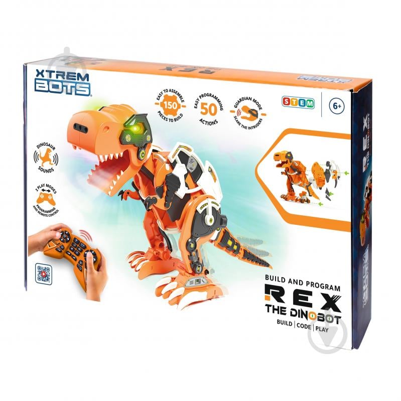Игрушка интерактивная Blue Rocket Дино Рекс STEM XT3803086 - фото 1 Игрушка интерактивная Blue Rocket Дино Рекс STEM XT3803086 - фото 1