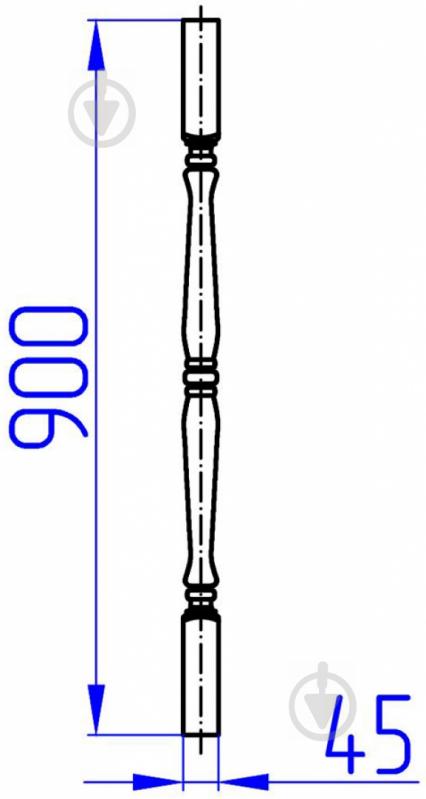 Балясина БСЦ-1 сосновая точеная 45x45x900 мм сорт 1 - фото 2