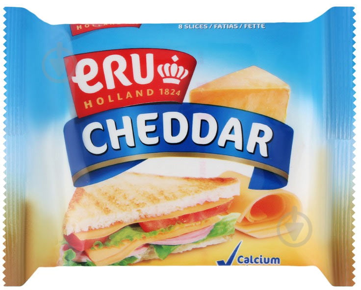 Сыр Eru 45% Cheddar сливочный ломтиками 150 г - фото 1