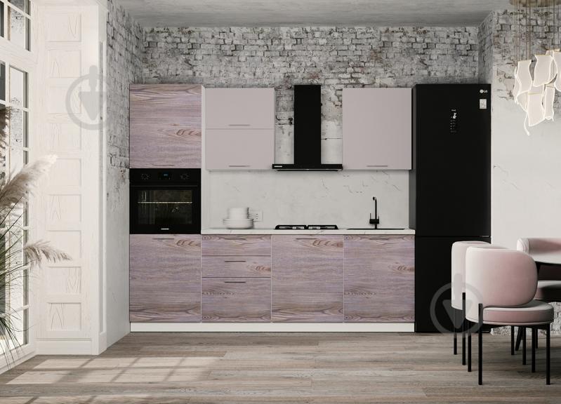 Кухня модульна ROKO Руна пряма ДСП 2,4×2,4м макіато/дуб димчастий/білий - фото 1 Кухня модульна ROKO Руна пряма ДСП 2,4×2,4м макіато/дуб димчастий/білий - фото 1