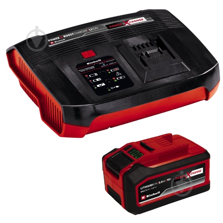 Набір Einhell акумулятор + зарядний пристрій 18V PXC PLUS Multi-Ah 4-6 Аг + Boostcharger 4512143 - фото 1