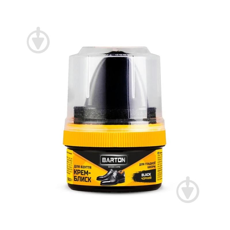 Крем для обуви BARTON для гладкой кожи 50 мл черный - фото 1