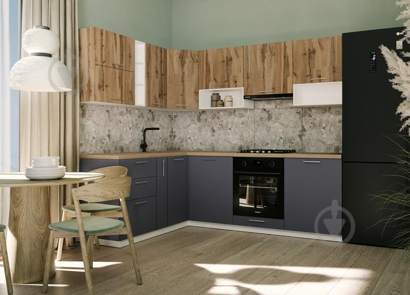 Кухня модульная ROKO Руна прямая ДСП 1,8×1,8м дуб природный/серый пепел/белый - фото 1 Кухня модульная ROKO Руна прямая ДСП 1,8×1,8м дуб природный/серый пепел/белый - фото 1