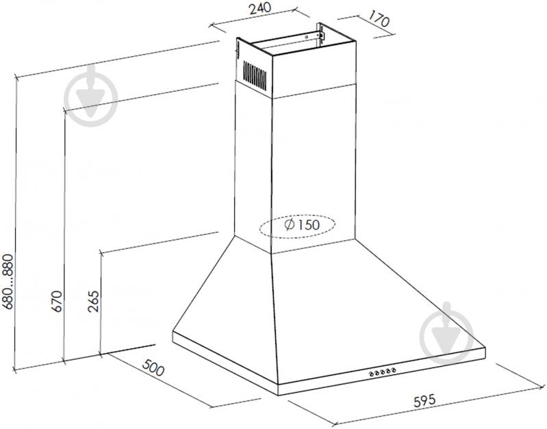 Вытяжка Pyramida KS 60 (1000) INOX/U - фото 9