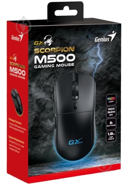 Миша Genius Scorpion M500 black (31040011400) - фото 5