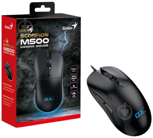 Миша Genius Scorpion M500 black (31040011400) - фото 4