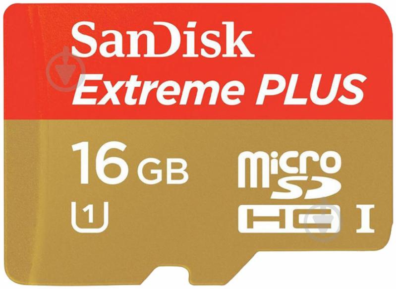 Карта памяти SanDisk microSDHC 16GB Extreme PLUS Class 10 UHS-I (SDSDQX-016G-U46A) - фото 2