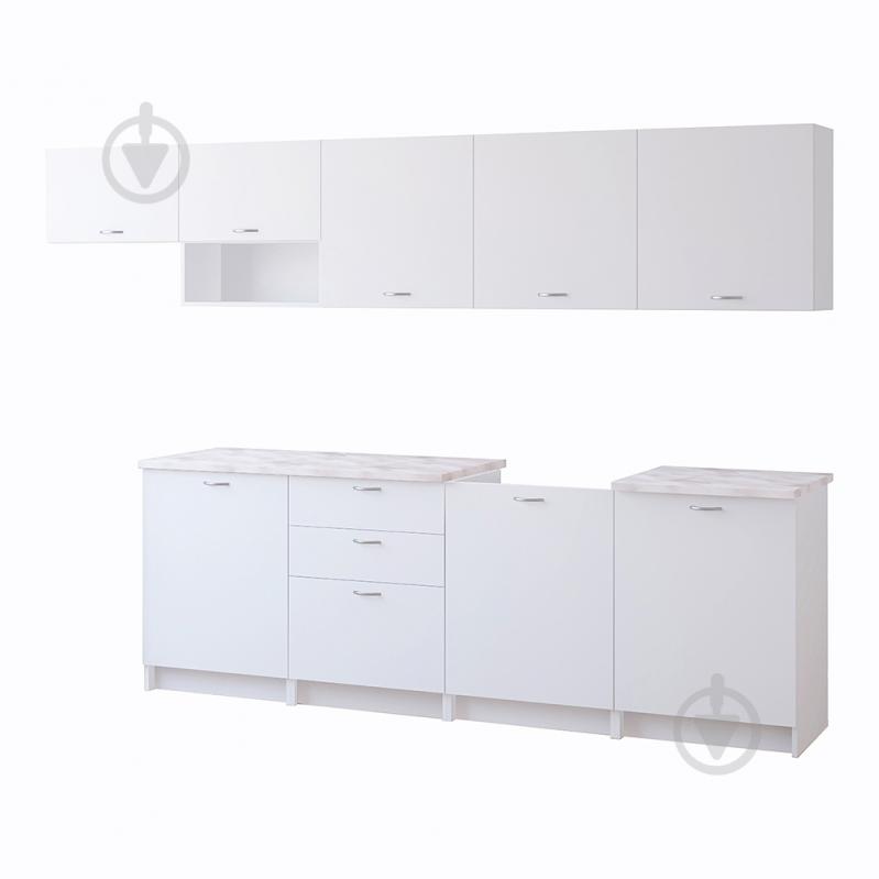 Кухня ROKO Олівія ДСП 3м білий/білий - фото 2 Кухня ROKO Олівія ДСП 3м білий/білий - фото 2