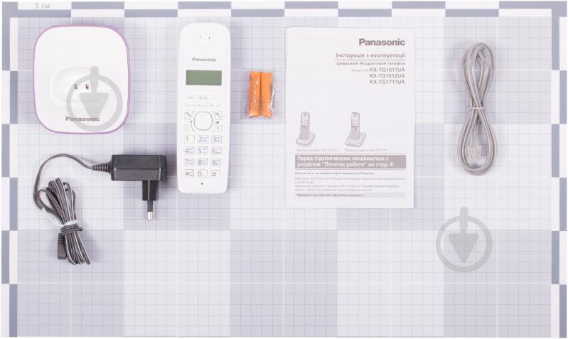 Телефон Panasonic KX-TG1611UAF White Purple - фото 8