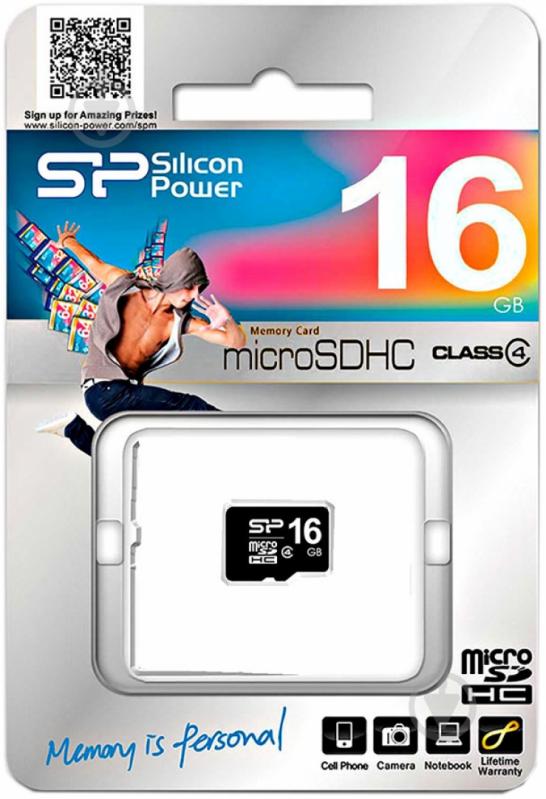 Карта пам'яті Silicon Power microSDHC 16GB card Class 4 без adapterа (SP016GBSTH004V10) - фото 2