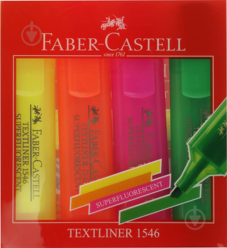 Набор текстовых маркеров Faber-Castell 1-5 мм 4 шт. 154604 разноцветный - фото 4