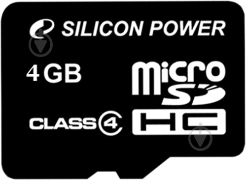 Карта памяти Silicon Power microSDHC 4GB Class 4 (SP004GBSTH004V10) - фото 1