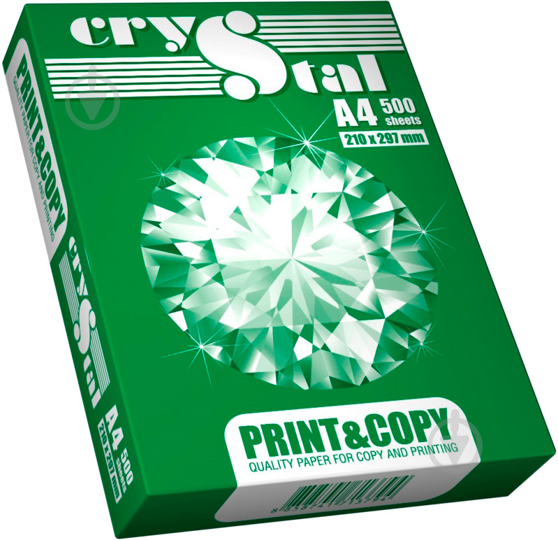 Папір офісний CRYSTAL A4 70 г/м білий 500 аркушів - фото 1
