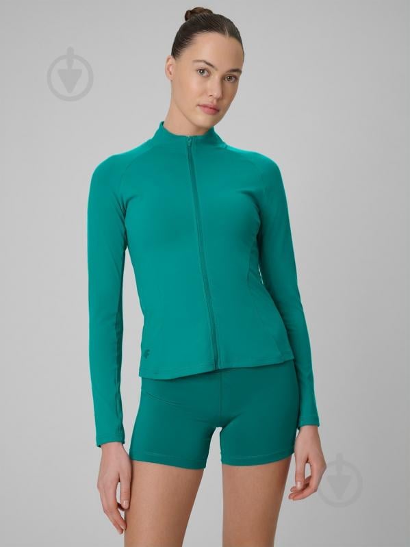 Спортивная кофта 4F FNK 4FWSS26TFSWF0850-46S р.S зеленый - фото 1