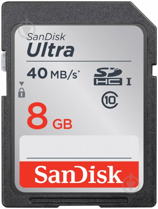 Карта памяти SanDisk Ultra SDHC Class 10 UHS-I 8GB 40MB/s (SDSDUN-008G-G46) - фото 2