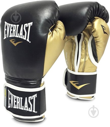 Перчатки тренировочные Everlast POWERLOCK_PU_GLOVES 14oz P0000023 черно-золотистый - фото 1