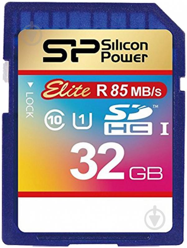 Карта пам'яті Silicon Power SDHC 32GB Class 10 UHS-I Elite (SP032GBSDHAU1V10) - фото 1