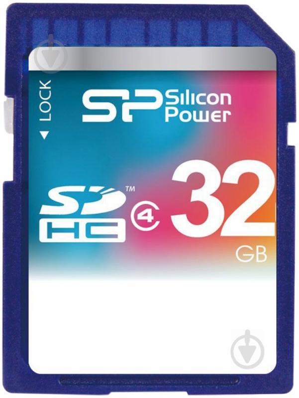 Карта памяти Silicon Power SDHC 32GB Class 4 (SP032GBSDH004V10) - фото 1