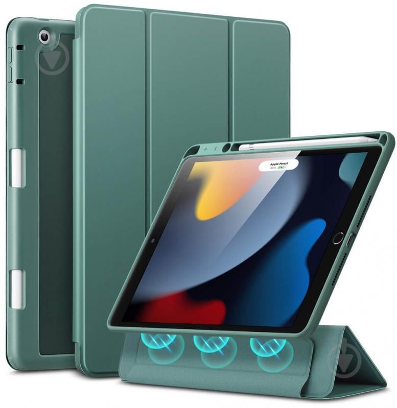 Чехол-книжка ESR Rebound Hybrid Case Pro IPad 9/8/7 10.2" 2021 / 2020 / 2019 (14336-2) Frosted Green - фото 1