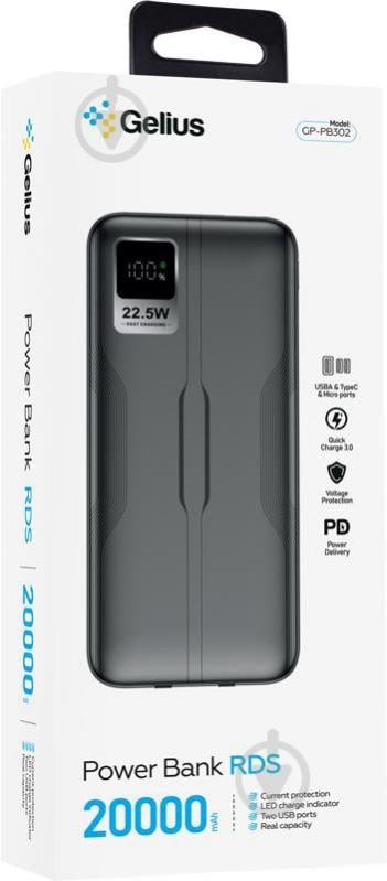 Повербанк Gelius RDS GP-PB302 20000 mAh black (00000099032) - фото 6